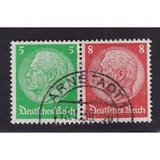 ALEMANIA 1934 ESTAMPILLAS SE-TENANT ZUSAMMENDRUCKE USADAS QUE SON MUCHO MAS RARAS MI W70 8 €